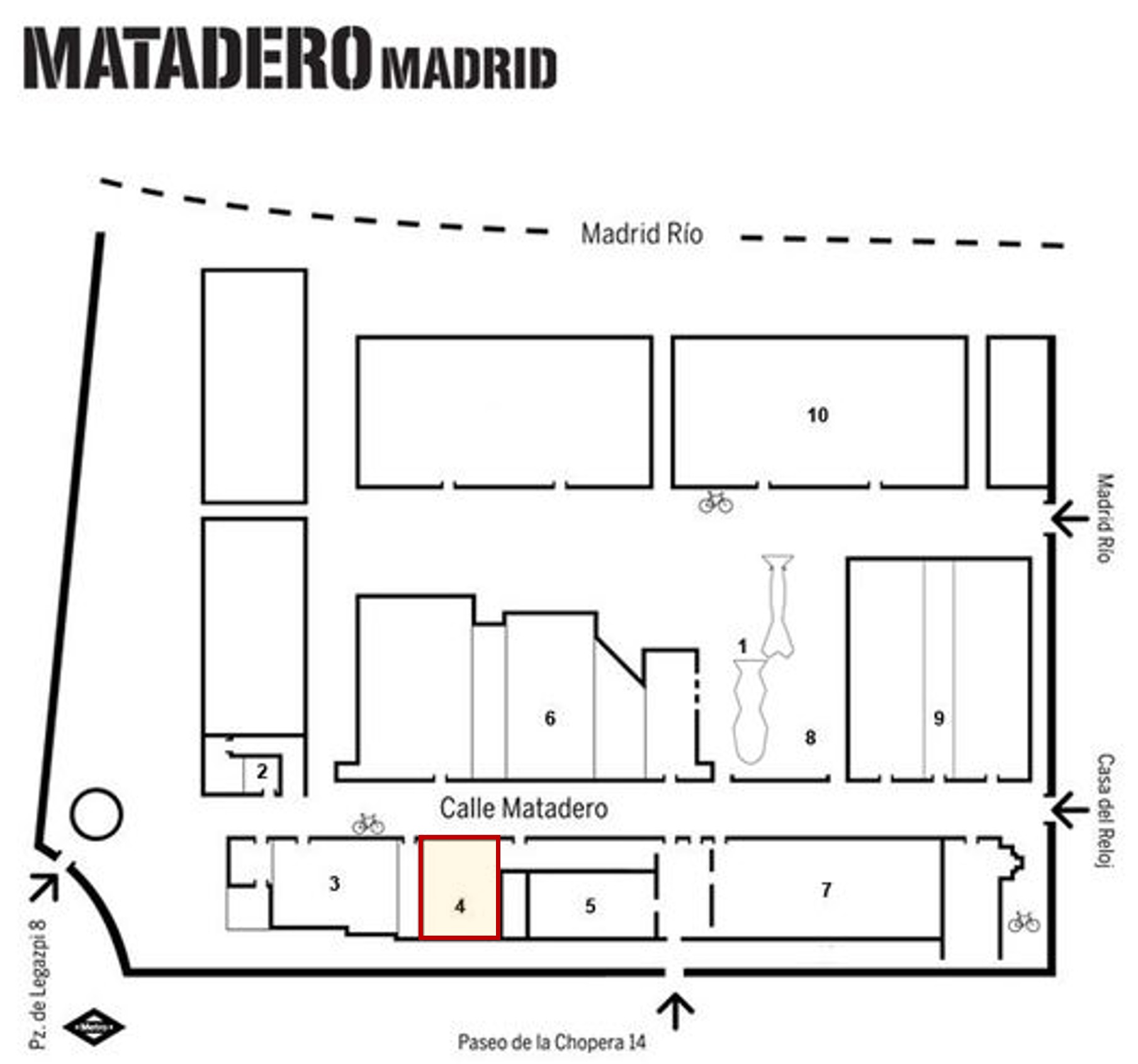 Plano Matadero Madrid · La Central de Diseño, Sala 4